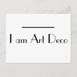 Postal Soy la tipografía Art Deco