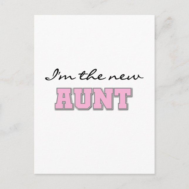 Postal Soy las camisetas y regalos de la nueva tía (Anverso)