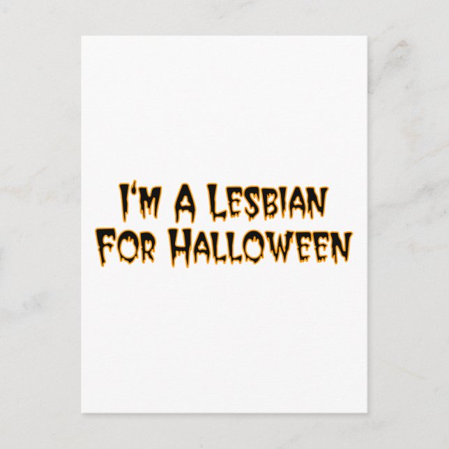 Postal Soy lesbiana para Halloween (Anverso)