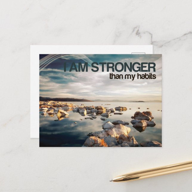 Postal "Soy más fuerte" Motivación Afirmación (Anverso/Reverso In Situ)