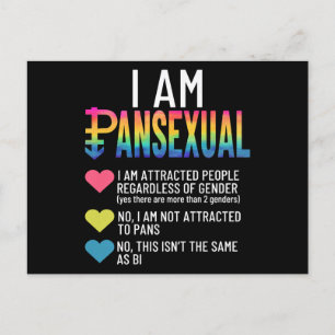 Postal Soy pansexual - Cardillas arcoiris del orgullo LGB