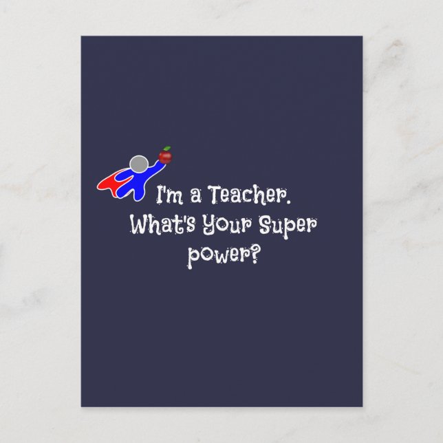 Postal Soy profesor, humor de profesor (Anverso)