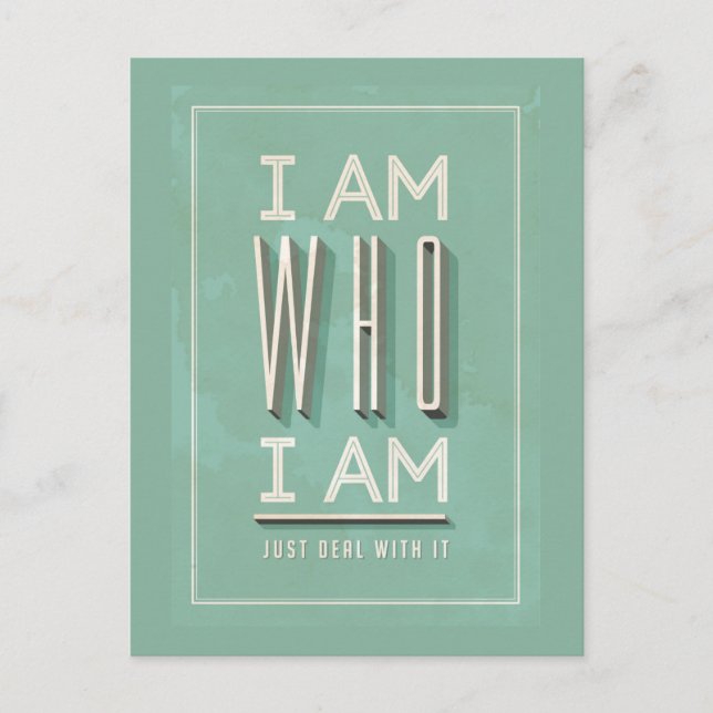 Postal Soy Quien Soy (Anverso)