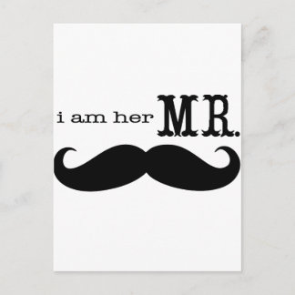 Postal Soy su Sr. Mustache Grooms Regalos