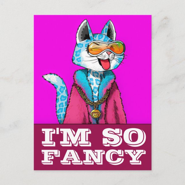 POSTAL SOY TAN FANCY KITTY CAT ART POSTCARD (Anverso)