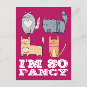 POSTAL SOY TAN FANCY KITTY CAT CATS POSTCARD