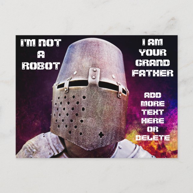 Postal SOY TU ABUELO personalizable gracioso (Anverso)