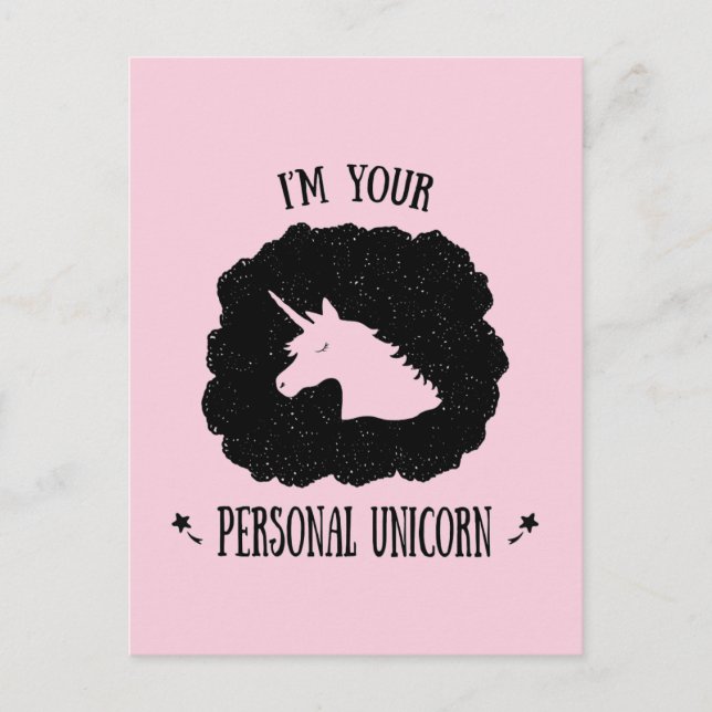 Postal Soy tu Unicornio personal (Anverso)