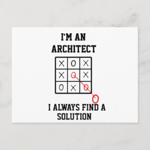 Postal Soy un arquitecto siempre encuentro una solución  
