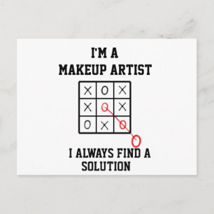 Postal Soy un artista del maquillaje siempre encuentro un