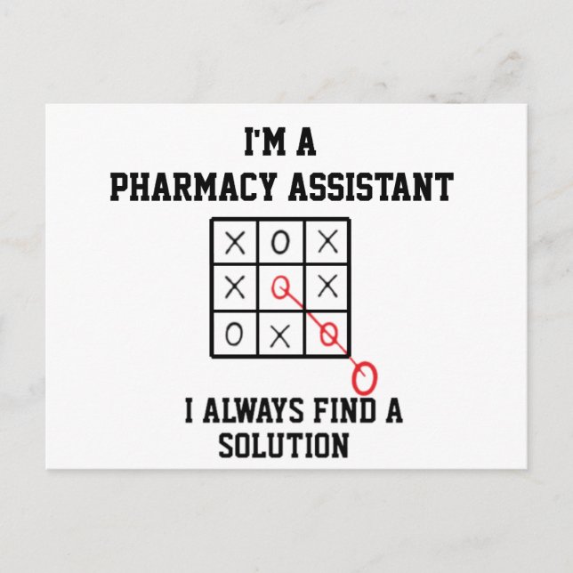 Postal Soy un asistente de farmacia, siempre encuentro un (Anverso)
