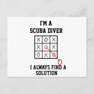 Postal Soy un buzo de scuba Siempre Encuentro una Solució