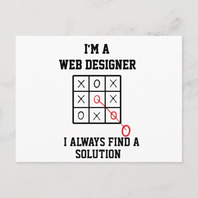 Postal Soy un diseñador web, siempre encuentro una soluci (Anverso)