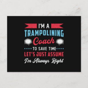 Postal Soy un entrenador de Trampolines Salto Gimnast