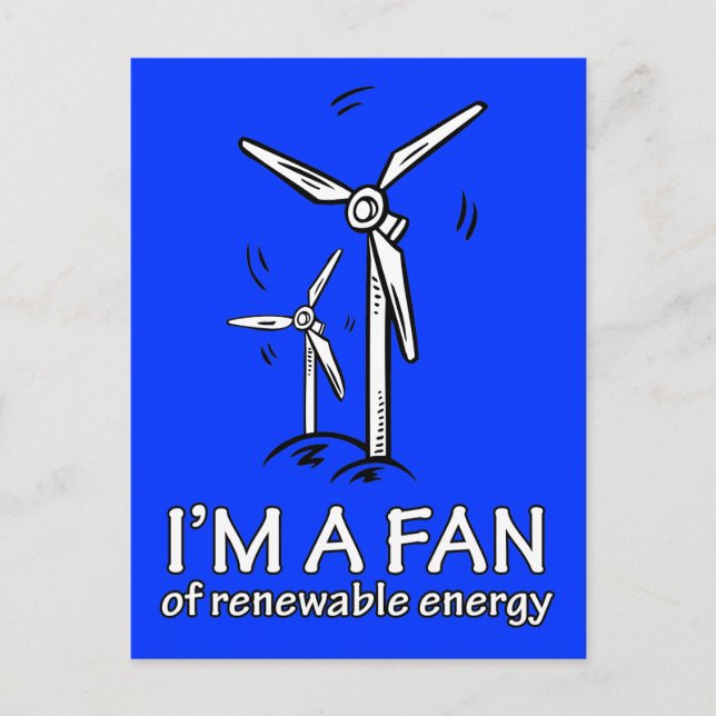 Postal Soy un fanático de la energía renovable (Anverso)