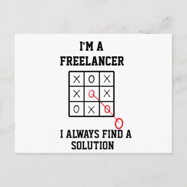Postal Soy un freelancer siempre encuentro una solución p (Anverso)
