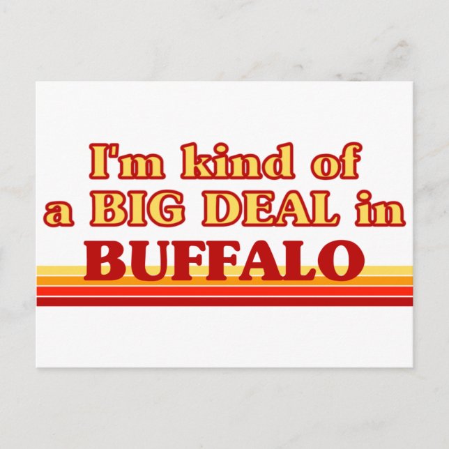 Postal Soy un GRAN TRATO en Búfalo (Anverso)