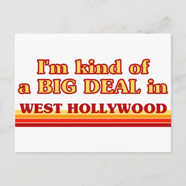 Postal Soy un GRAN TRATO en Hollywood Occidental (Anverso)