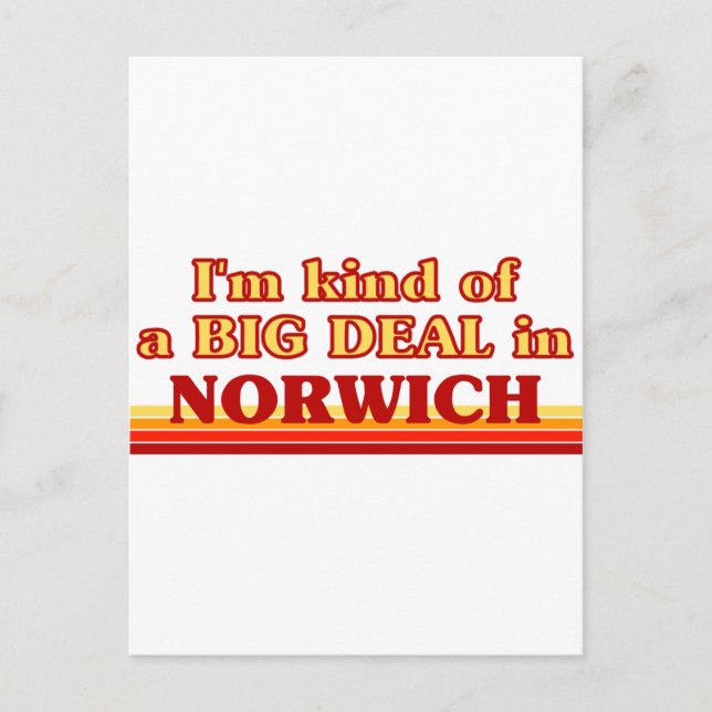 Postal Soy un GRAN TRATO en Norwich (Anverso)