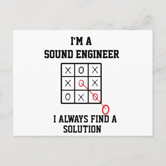 Postal Soy un ingeniero de sonido, siempre encuentro una  (Anverso)