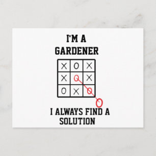 Postal Soy un jardinero, siempre encuentro una solución