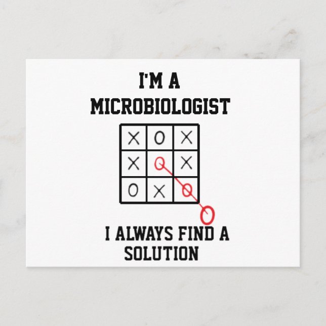 Postal Soy un microbiólogo, siempre encuentro una solució (Anverso)