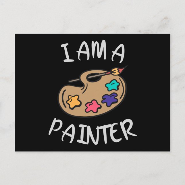 Postal Soy un pintor (Anverso)