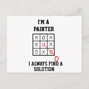 Postal Soy un pintor siempre encuentro una solución tarje