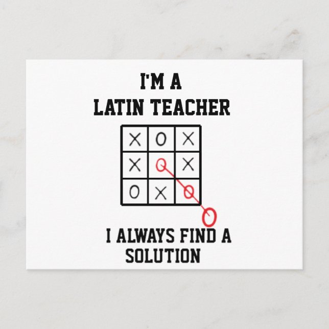 Postal Soy un profesor de latín, siempre encuentro una so (Anverso)