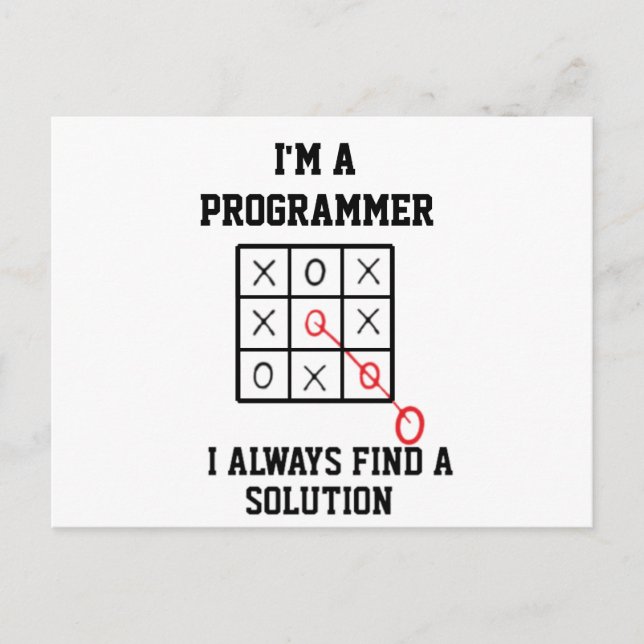 Postal Soy Un Programador Que Siempre Encuentro Una Soluc (Anverso)