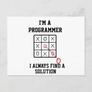 Postal Soy un programador, siempre encuentro una solución