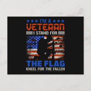 Postal Soy Un Veterano Depósito De La Bandera - Regalo De