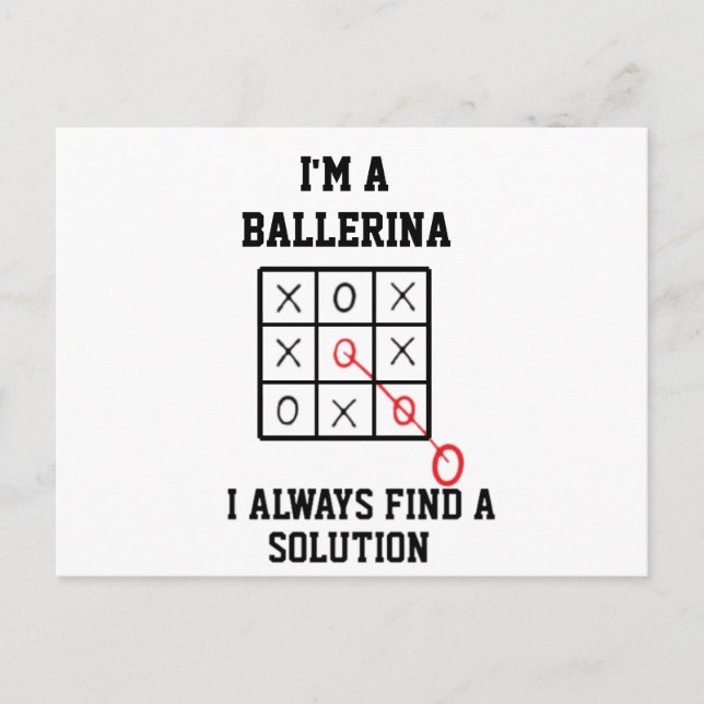 Postal Soy una bailarina siempre encuentro una solución   (Anverso)
