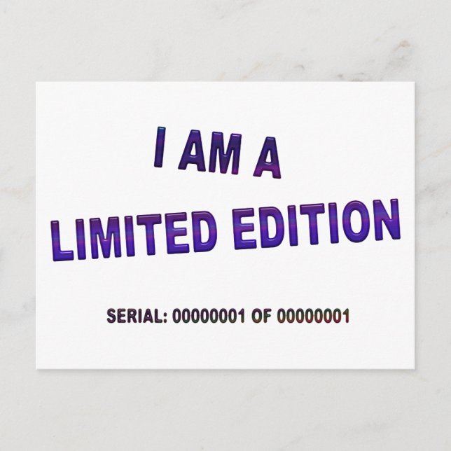 Postal Soy una edición limitada (Anverso)