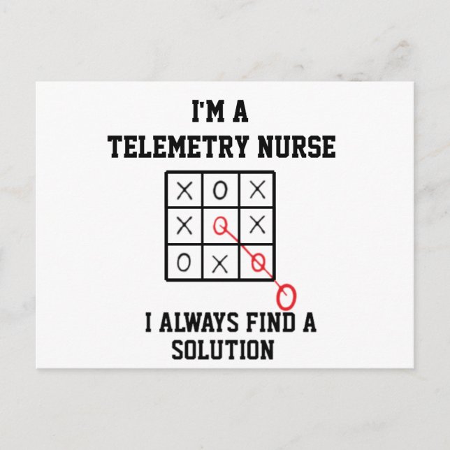 Postal Soy una enfermera de telemetría, siempre encuentro (Anverso)