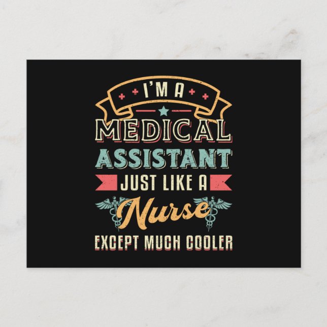 Postal Soy una enfermera Médica de Medicina asistente méd (Anverso)