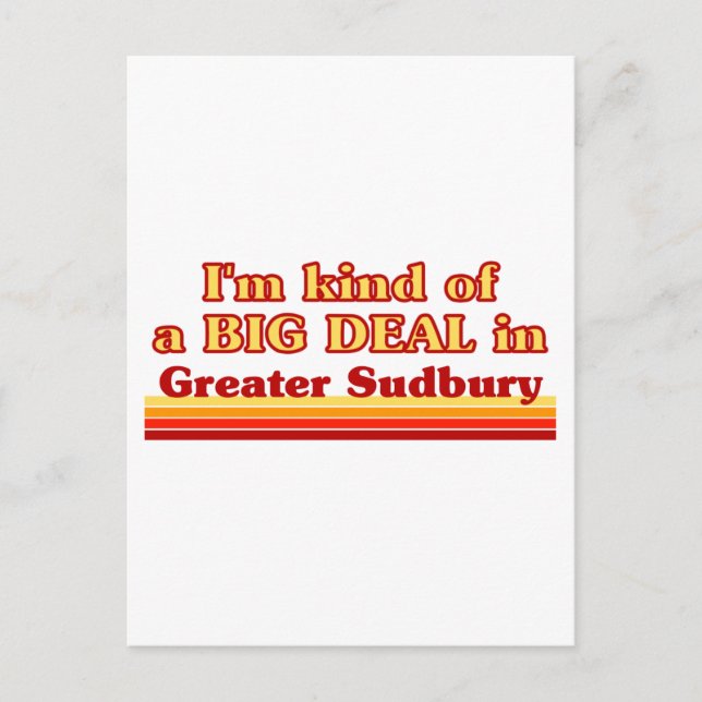 Postal Soy una especie de gran cosa en el Gran Sudbury (Anverso)