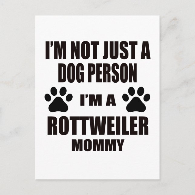 Postal Soy una mami Rottweiler (Anverso)
