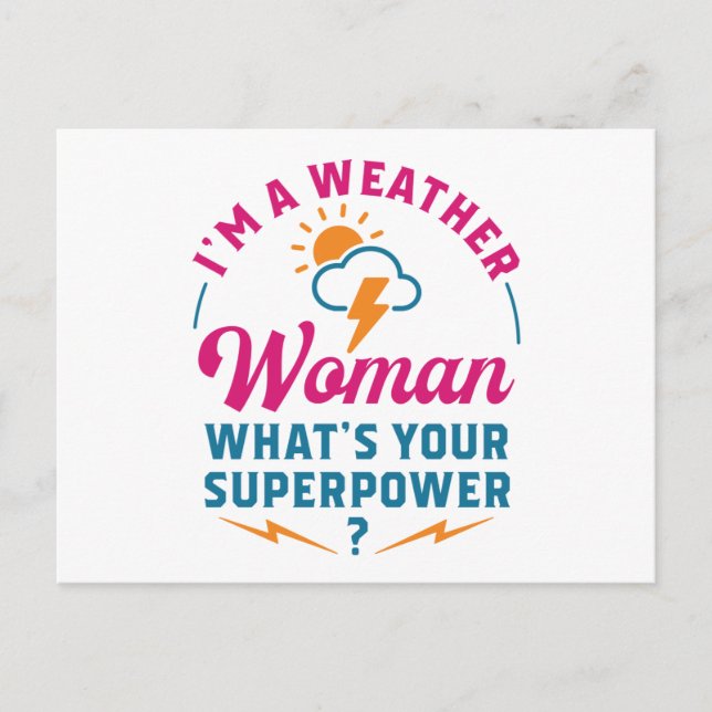 Postal Soy una mujer climática, ¿cuál es tu superpoder? (Anverso)