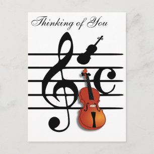 Postal Soy violín.