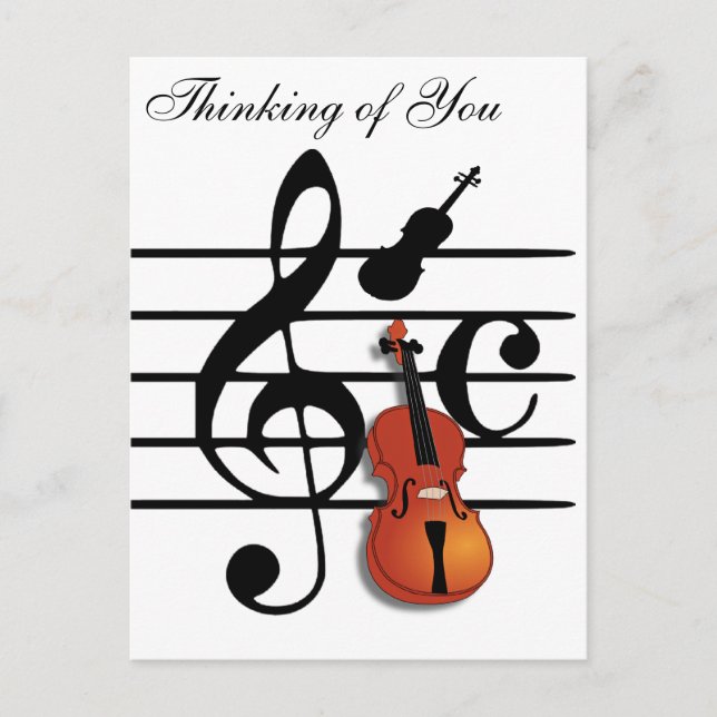 Postal Soy violín. (Anverso)