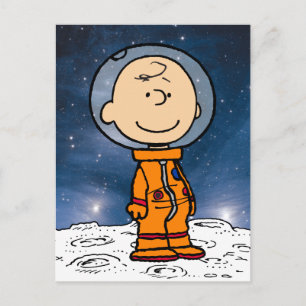 Postal SPACE   Charlie Brown Astronauta