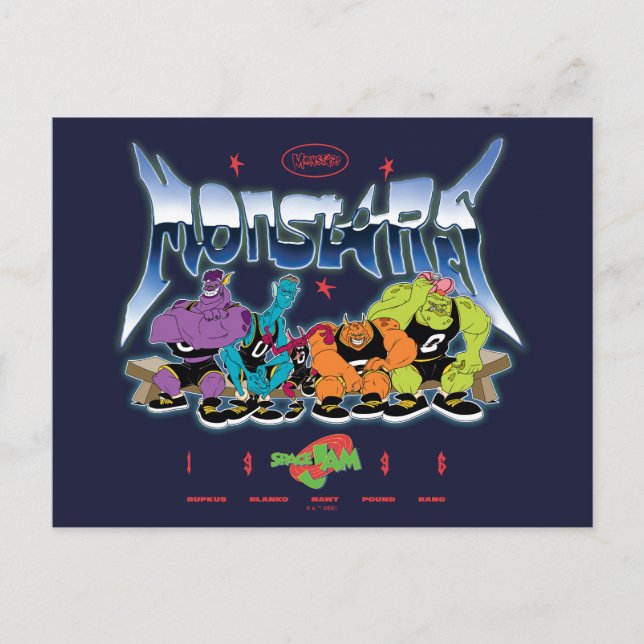 Postal SPACE JAM™ Monstars 1996 Gráfico (Anverso)
