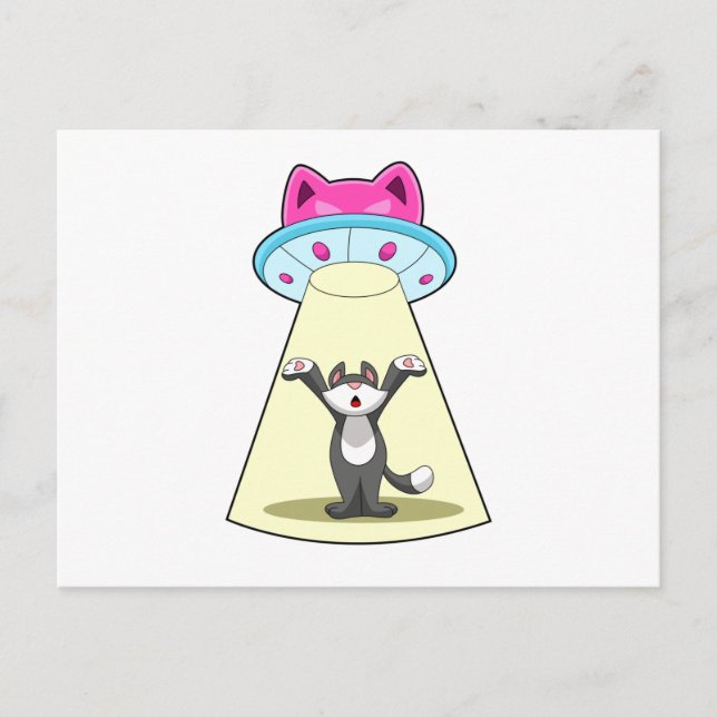 Postal Spaceship Cat (Anverso)