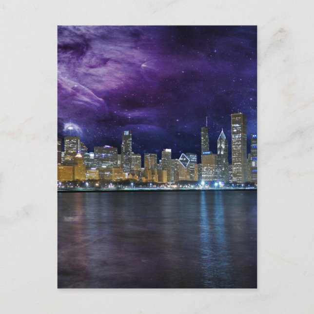 Postal Spacey Chicago Skyline (Anverso)