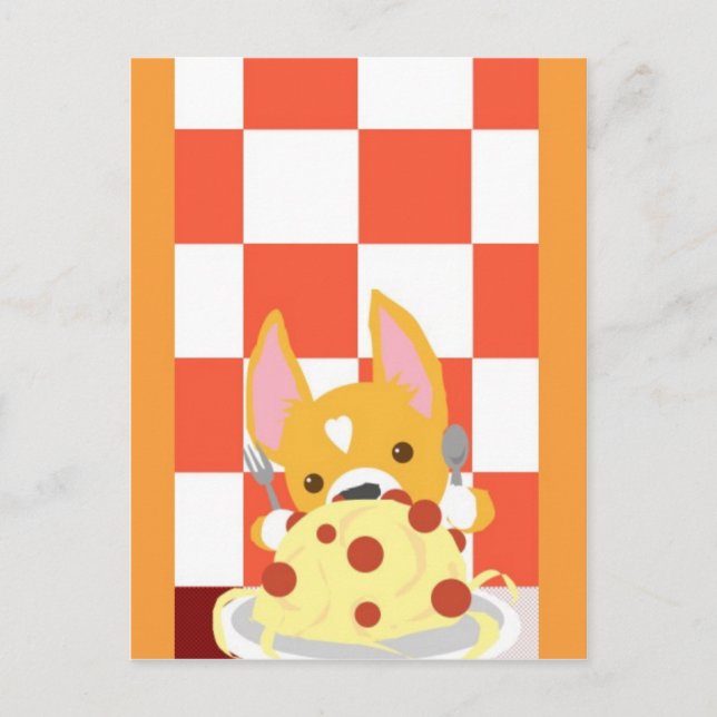 Postal Spaghetti Dinner Corgi (Anverso)