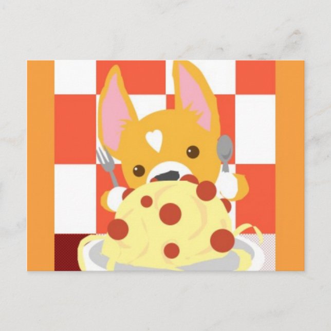 Postal Spaghetti Dinner Corgi (Anverso)
