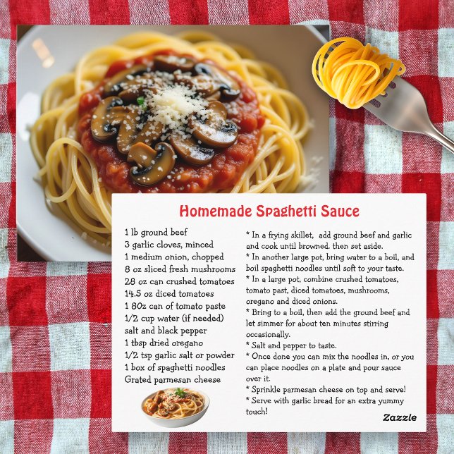 Postal Spaghetti Sauce Recipe (Subido por el creador)