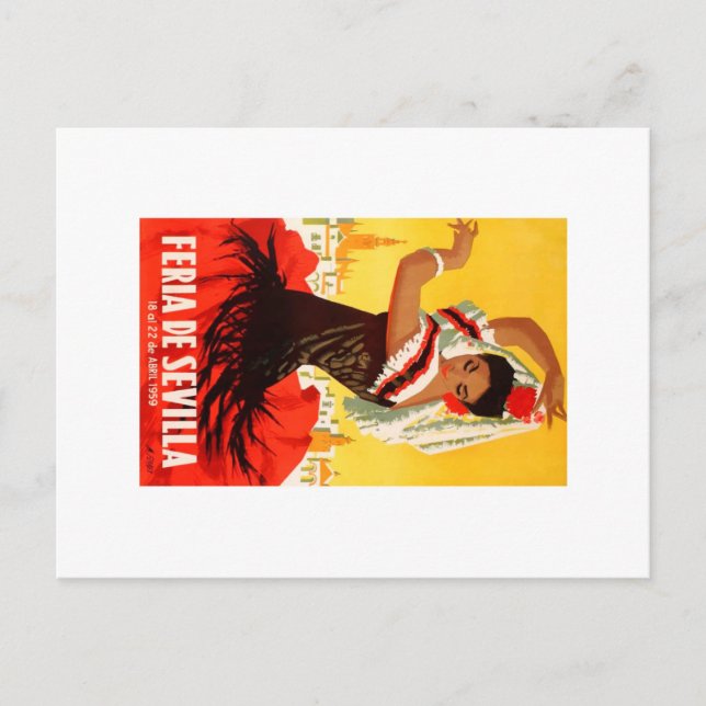 Postal Spain 1959 Seville April Fair Poster (Anverso)
