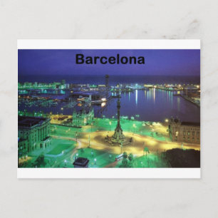 Postal Spain Barcelona Night View (St.K)